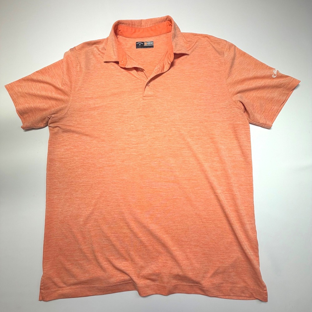 Callaway Opti Dri Golf Polo Shirt Mens Large Coral Performance